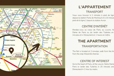 Plan de l'établissement 22.Appart 4Pers#1 Bedroom#Père Lachaise #Nation
