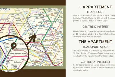 Plan de l'établissement 11.Appart 4pers#1 Bedroom#Pigalle#Opéra#Paris 9
