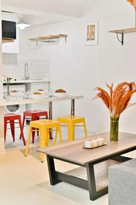 Cuisine ou kitchenette dans l'établissement Appartement proche Canal Saint Martin
