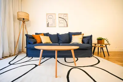 Coin salon dans l'établissement Apartment Paris 15