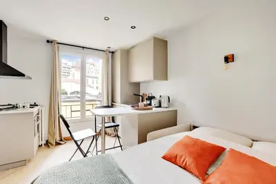 Un ou plusieurs lits dans un hébergement de l'établissement Appartement 2 personnes - Tour Eiffel