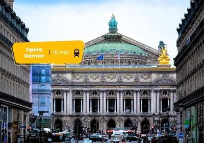 Vue générale sur Paris ou vue de la ville depuis l'appartement