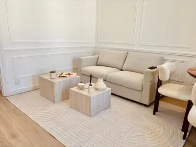 Coin salon dans l'établissement Le Penthouse Bourdonnais C