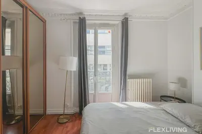 Un ou plusieurs lits dans un hébergement de l'établissement Flexliving - whole apartment - Lindet