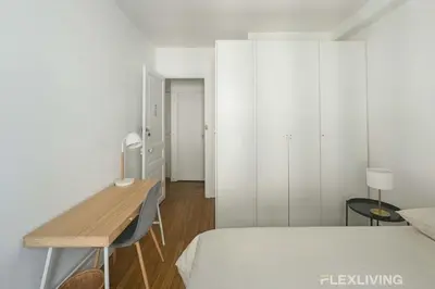 Un ou plusieurs lits dans un hébergement de l'établissement Flexliving - Whole Flat - Lamarck