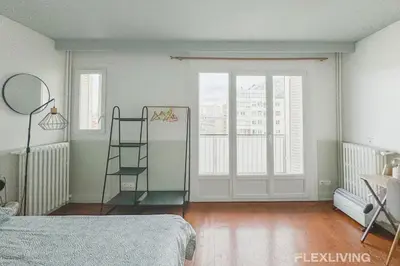 Un ou plusieurs lits dans un hébergement de l'établissement Flexliving - Whole Flat - Losserand