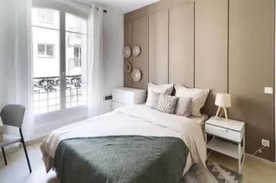Un ou plusieurs lits dans un hébergement de l'établissement Flexliving - whole apartment - Essai