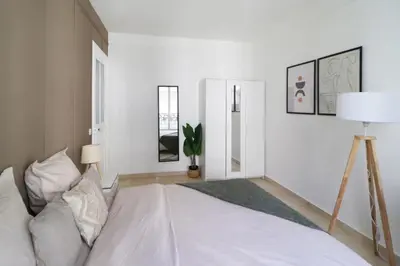 Un ou plusieurs lits dans un hébergement de l'établissement Flexliving - whole apartment - Essai