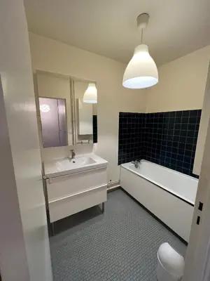 Salle de bains dans l'établissement Appartement lumineux 46m2 20e