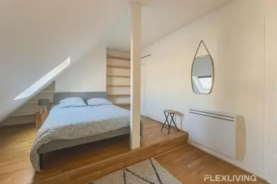 Un ou plusieurs lits dans un hébergement de l'établissement Flexliving - whole flat - Bausset