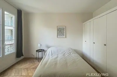Un ou plusieurs lits dans un hébergement de l'établissement Flexliving - whole flat - Mesnil