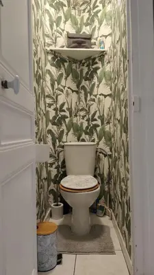 Salle de bains dans l'établissement Chambre familiale