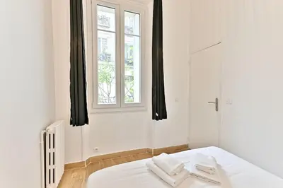 Un ou plusieurs lits dans un hébergement de l'établissement Appartement 2 chambres Pyrénées Alexandre Dumas-II