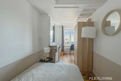 Un ou plusieurs lits dans un hébergement de l'établissement Flexliving - whole flat - Lune