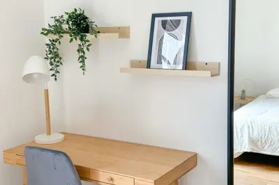 Un ou plusieurs lits dans un hébergement de l'établissement Flexliving - whole flate - Entrepreneur