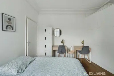 Un ou plusieurs lits dans un hébergement de l'établissement Flexliving - whole flat - Lemoine