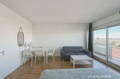 Coin salon dans l'établissement Flexliving - whole flat - Saint Amand