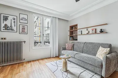 Coin salon dans l'établissement Magnificent Flat - 2BR-6P - Champs Elysées