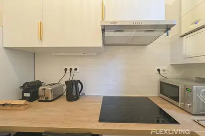 Cuisine ou kitchenette dans l'établissement Flexliving - 99 Felix Faure - Whole apartment