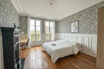 Un ou plusieurs lits dans un hébergement de l'établissement Flexliving - private bedroom - Balard