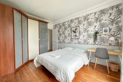 Un ou plusieurs lits dans un hébergement de l'établissement Flexliving - Whole flat - Balard