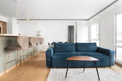 Coin salon dans l'établissement Lumineux 2 chambres avec Terrasse