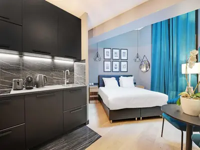 Un ou plusieurs lits dans un hébergement de l'établissement Charming studio -2P- Auteuil