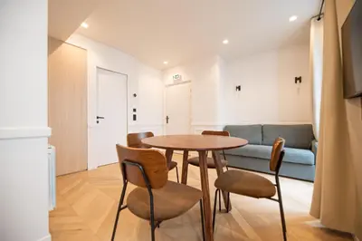 Coin salon dans l'établissement Lovely Flat in Austerlitz - Bastille