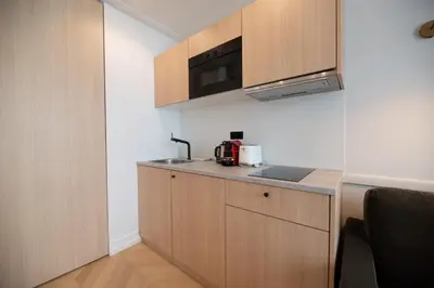 Cuisine ou kitchenette dans l'établissement Lovely Flat near Rue Crémieux & Bastille