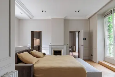 Un ou plusieurs lits dans un hébergement de l'établissement Sublim appartement d'architecte 4P