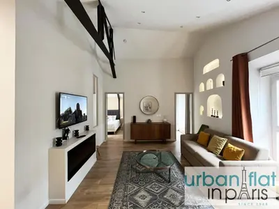 Coin salon dans l'établissement Urban Flat 161 - Luxury 4 Bedrooms Apartment
