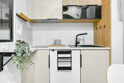 Cuisine ou kitchenette dans l'établissement Jacuzzi & Balneotherapy for a passionate couple