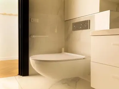 Salle de bains dans l'établissement Charming Cosy Studio - 2P - Gare Saint Lazare, cleaning included