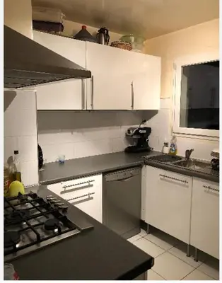 Cuisine ou kitchenette dans l'établissement Bel appartement à Paris