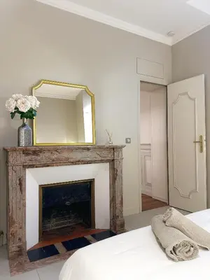 Un ou plusieurs lits dans un hébergement de l'établissement Celine 24 Le Flandrin Haussmann, Appart spacieux dans le 16e