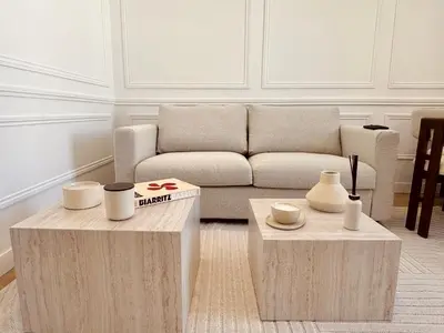 Coin salon dans l'établissement Le Penthouse Bourdonnais L
