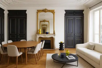 Coin salon dans l'établissement Appartement luxe Av des Champs-Elysées