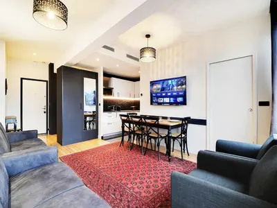 Cuisine ou kitchenette dans l'établissement Modern apartment - 2BR 8P - near Opéra Garnier