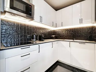 Cuisine ou kitchenette dans l'établissement Modern apartment - 2BR 8P - near Opéra Garnier