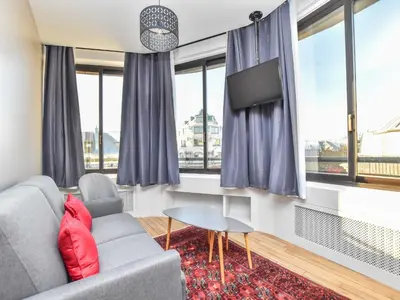 Coin salon dans l'établissement Stunning apartment - 1BR 4P - proche Opéra Garnier