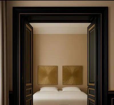 Un ou plusieurs lits dans un hébergement de l'établissement luxurious apartment Av des Champs-Élysée