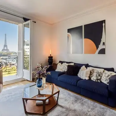 Luxury Flat Eiffel View 3BR 7 Guests