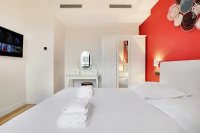 Un ou plusieurs lits dans un hébergement de l'établissement Modern apartment near Palais Garnier