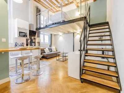 Cuisine ou kitchenette dans l'établissement Quiet apartment 1BR 4P - Quartier du Mail