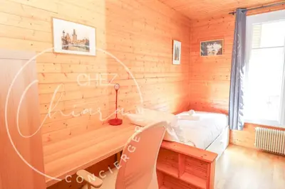 Un ou plusieurs lits dans un hébergement de l'établissement Bail Mobilité-Apartment near Panthéon-Paris