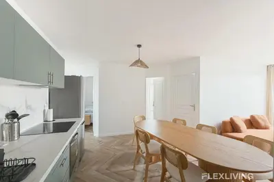 Cuisine ou kitchenette dans l'établissement Cosy room in T7 in Paris 20
