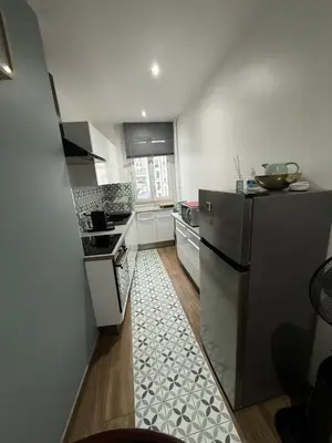 Cuisine ou kitchenette dans l'établissement Lea appartement