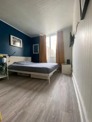 Un ou plusieurs lits dans un hébergement de l'établissement Beautifull small flat