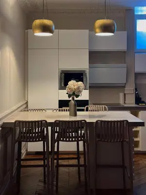 Cuisine ou kitchenette dans l'établissement Le Flandrin Large apartment in Paris 16th