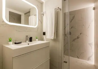 Salle de bains dans l'établissement B3 Loft Duplex 175Blo-Paris Convention